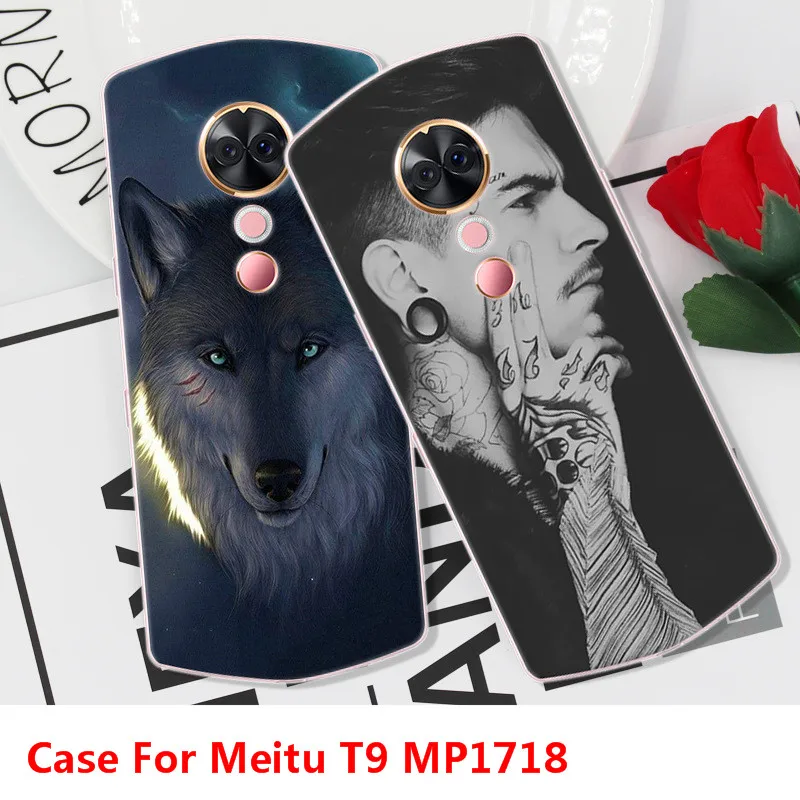 С милым рисунком кота с героями мультфильмов Fastion чехол для Meitu T9 MP1718 ТПУ задняя