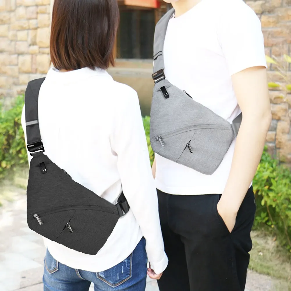 

New Anti Theft Chest Bag Sling Bag Male Front Body Bag Men Safety Chest Pocket Pouch Sling Shoulder Bag Male Chest Pack