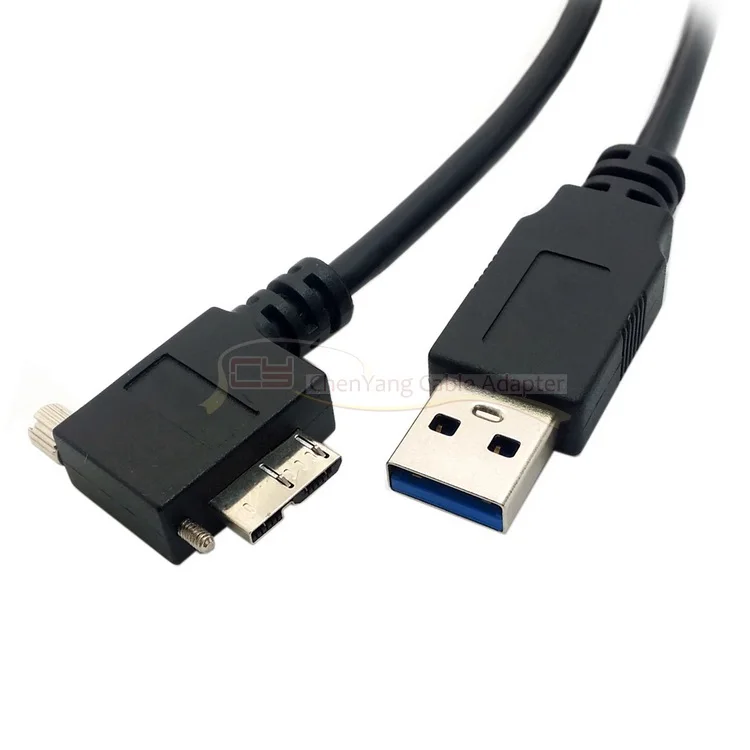 USB 3.0 A Male to Micro B Left Angled 90 Degree Cable With Locking Screws for Nikon D800 D800E D810 15ft 5m 4ft 1.2m | Компьютеры и