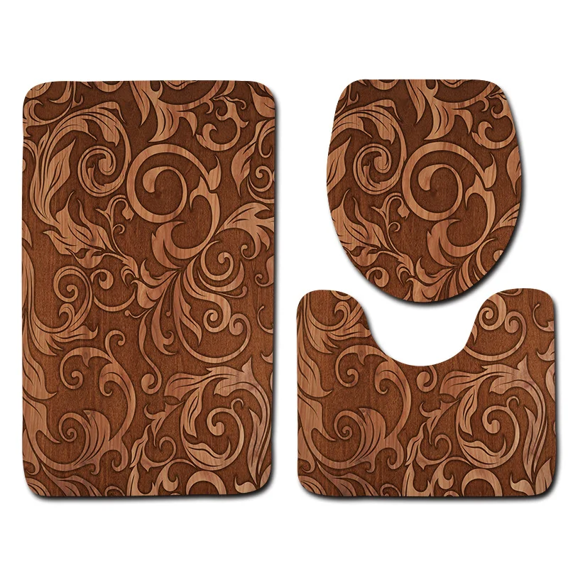 

European bathroom toilet decoration accessories toilet seat cover set wc anti-slip bath mats toilet protector case 3pcs