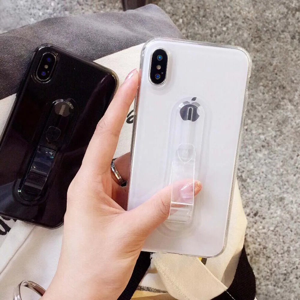 Мягкий чехол KISSCASE с подставкой для iPhone XR XS MAX X 8 Plus чехлы 7 6 6S прозрачный | Мобильные