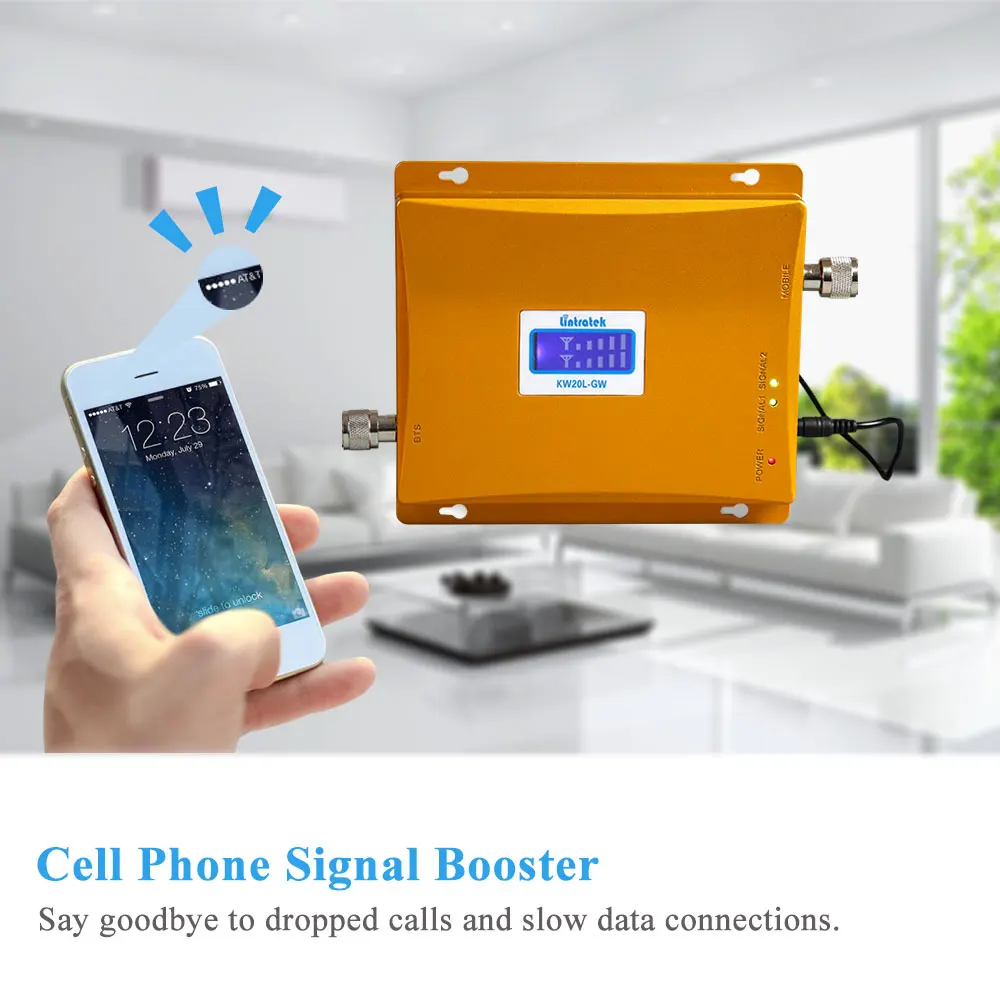 Усилитель сигнала сотовой связи с ЖК дисплеем GSM 900 МГц 4G LTE 1800 двухдиапазонный
