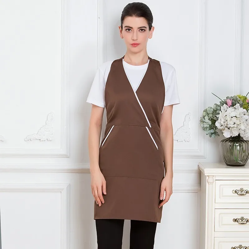V образный вырез шеф повар фартук официанта униформа официантки Ресторан отеля