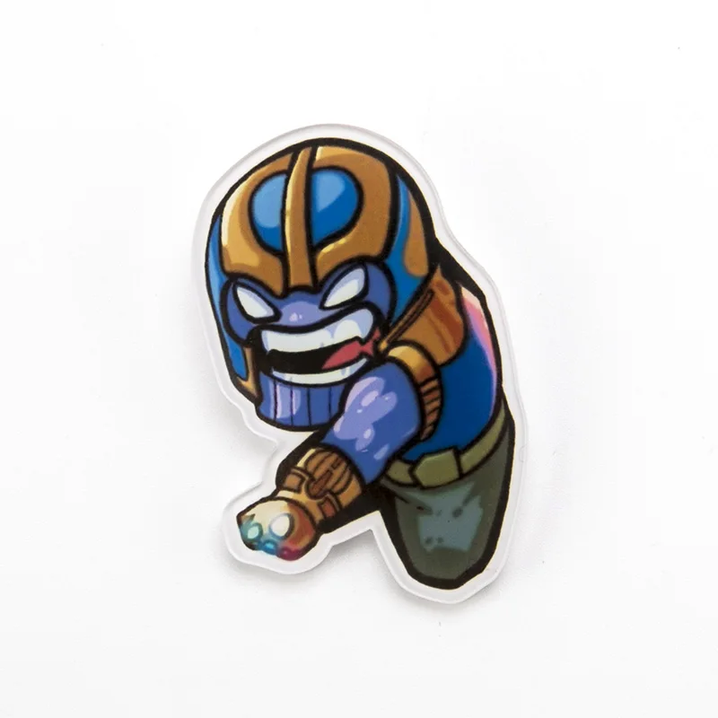 Thanos Marvel Badges Avengers Brooch Pins Thor Pin Movie Endgame Jewelry Iron Man Captain America Spiderman Brooches For Women Men Gift - Окраска металла: Thanos