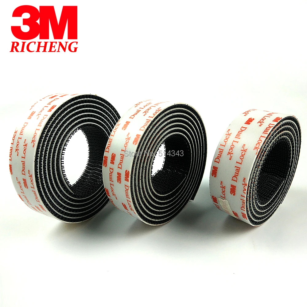 

3M Dual Lock SJ3550 Black VHB Mushroom adhesive fastener tape, Type 250