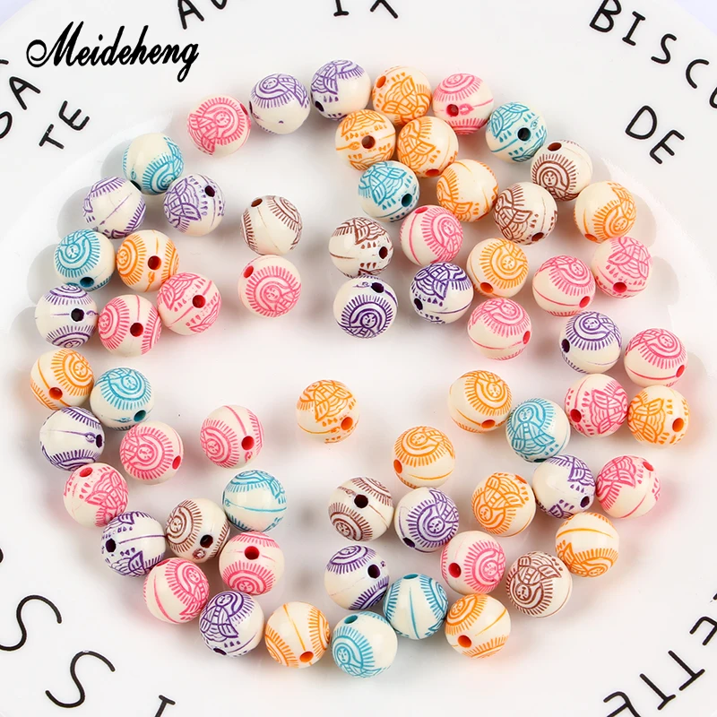 Акриловые разноцветные бусины для изготовления ювелирных изделий ручной работы