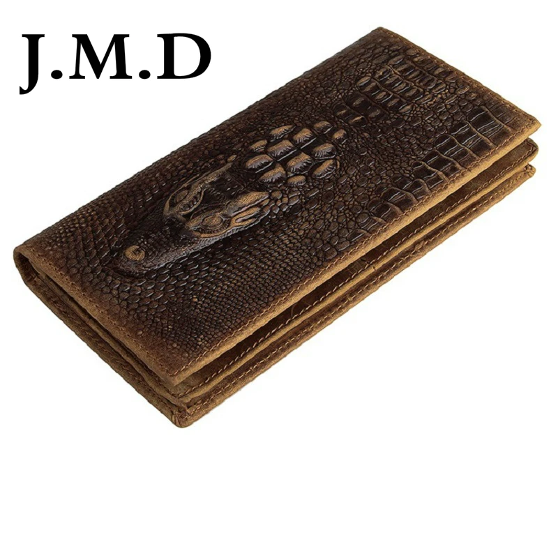 J.M.D New Arrival 100% Men's Fashion Leather Wallet Crazy Horse Purse Card Holder Crocodile Grain Patterns | Багаж и сумки