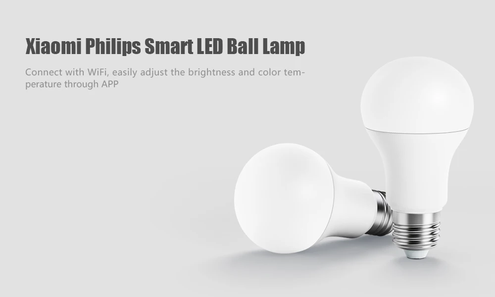 Xiao mi PHILIPS 6 5 W E27 лампа 220-240 V 450LM 3000-5700 K бесступенчатая Dim ng умная светодиодная