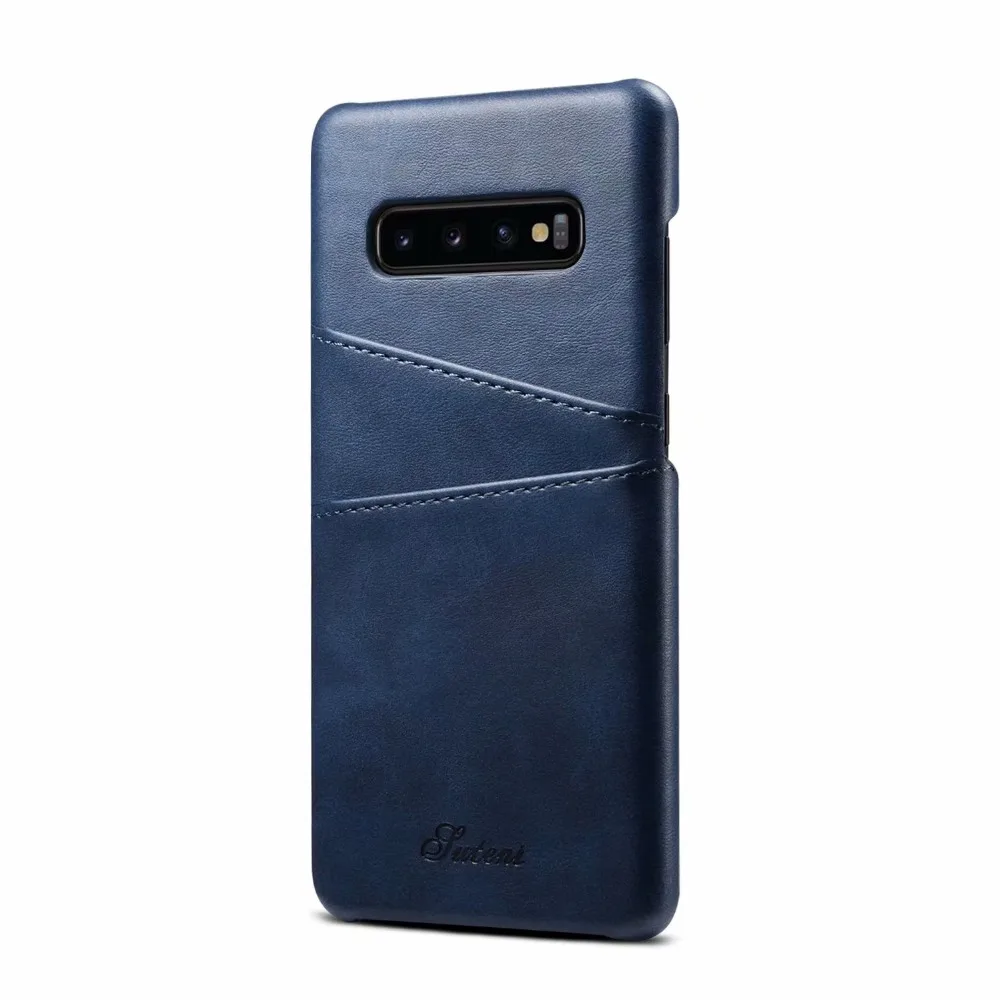 В стиле ретро из искусственной кожи чехол для samsung Galaxy S10 E/S10/S10 плюс задняя крышка чехол до середины икры зерна чехол для телефона с Отделом для карточек Защитная крышка