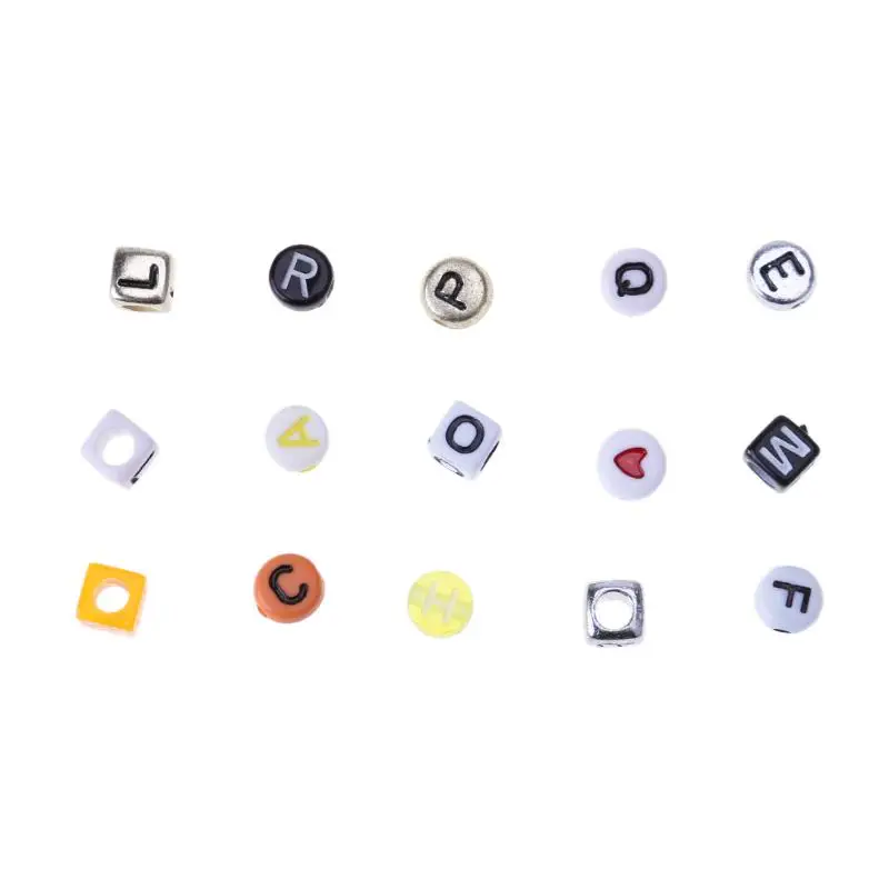 1 набор акриловых бусин с буквами самоклеющихся для самостоятельного