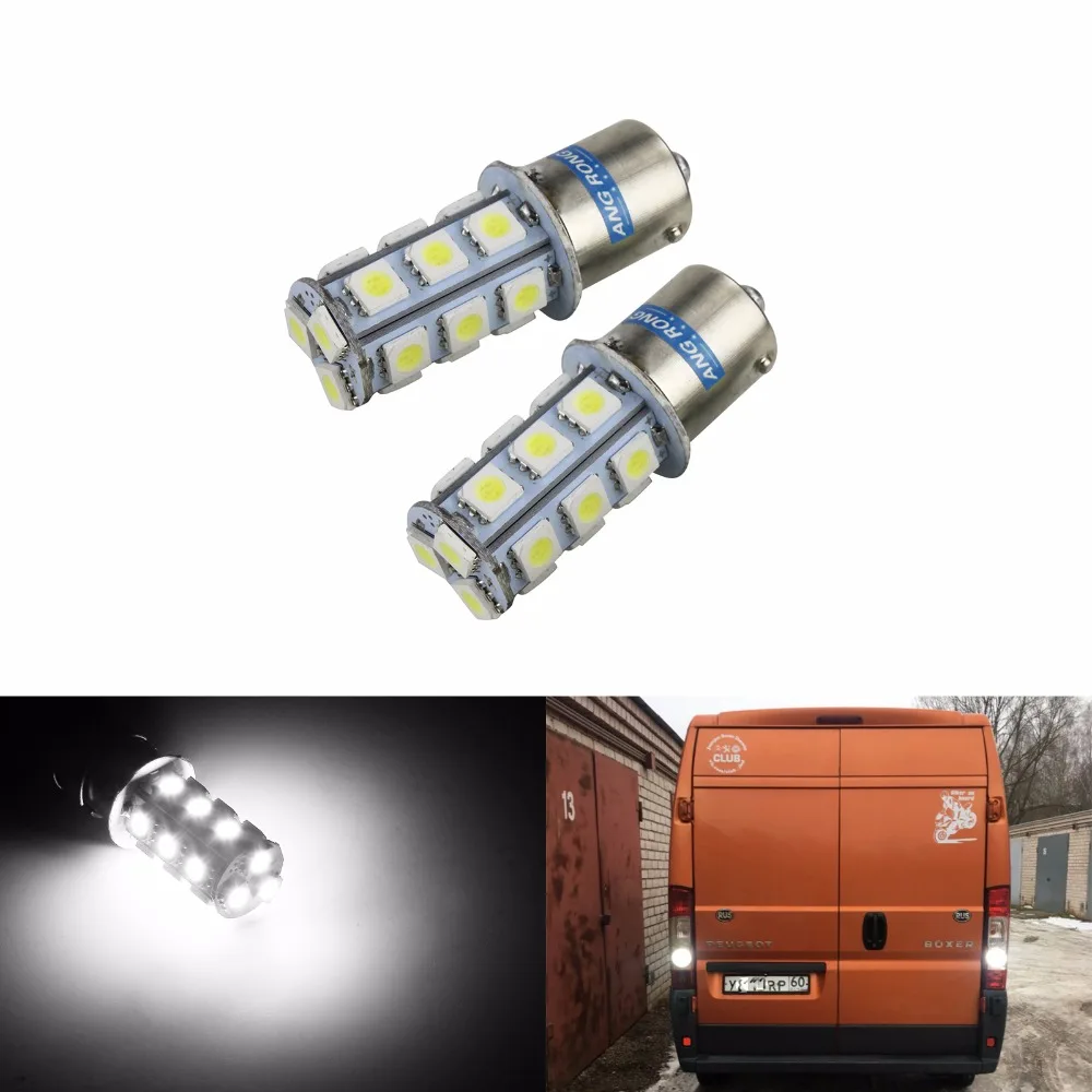 Автомобильные светодиодные лампы ANGRONG 2x1156 BA15S P21W R5W R10W 18 SMD для заднего хода |