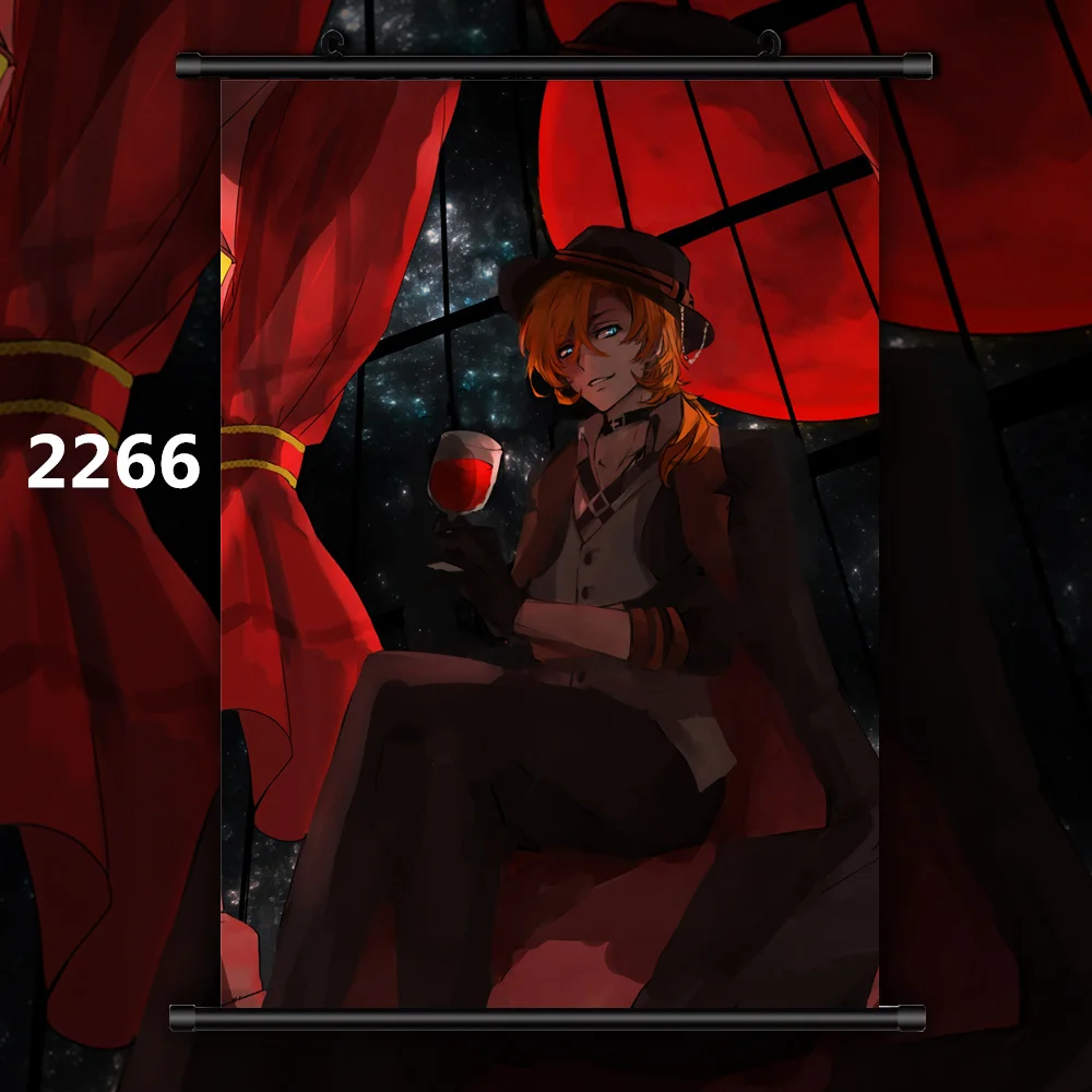2266 Bungou бродячие собаки один Dazai Chuuya Аниме Манга плакат прокрутки - Цвет: 2266