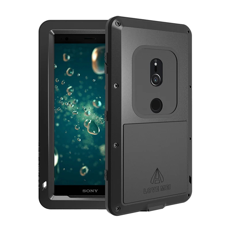 Для sony Xperia XZ2 чехол Compact 360 полностью противоударный металлический алюминиевый