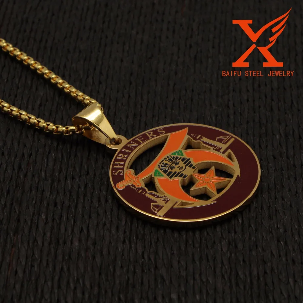 24 &quot3 мм Нержавеющая сталь цвета: золотистый серебристый Шрайнер кулон Цепочки и