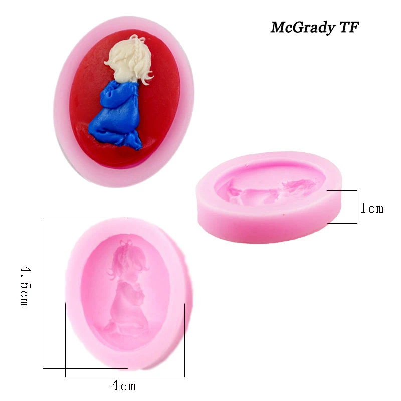 Молиться девушка Ангел Силиконовый Мыло формы Фондант Торт Плесень шоколад для