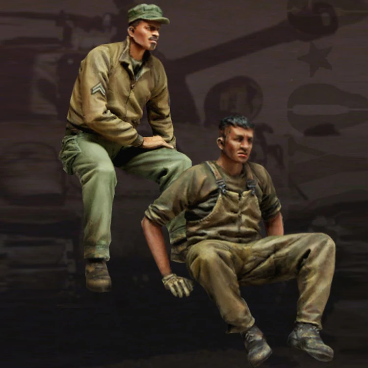 Военный танк США 1/35 модель солдата из смолы GK военная тема Второй мировой войны
