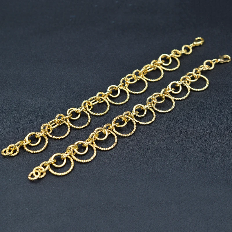 ZEA Дорогие ювелирные Романтические обереги на браслетах для женщин с звеньевыми цепочками, круглыми кольцами на цепочке на вечеринки, свадьбы, день рождения.