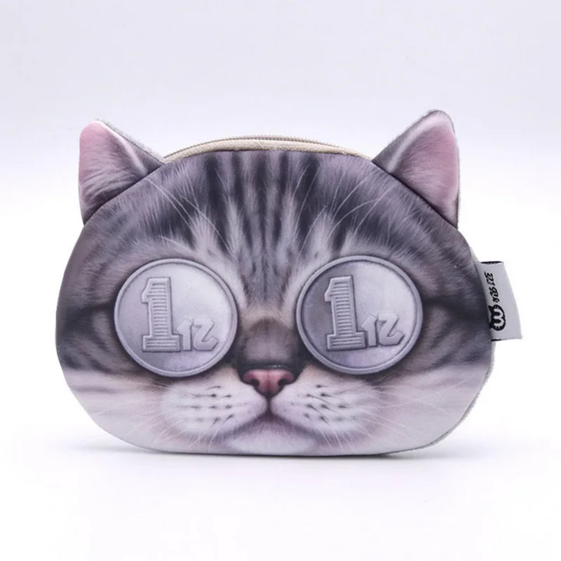 Новый милый кот портмоне Дети кошелек Kawaii сумка Детские кошельки держатель