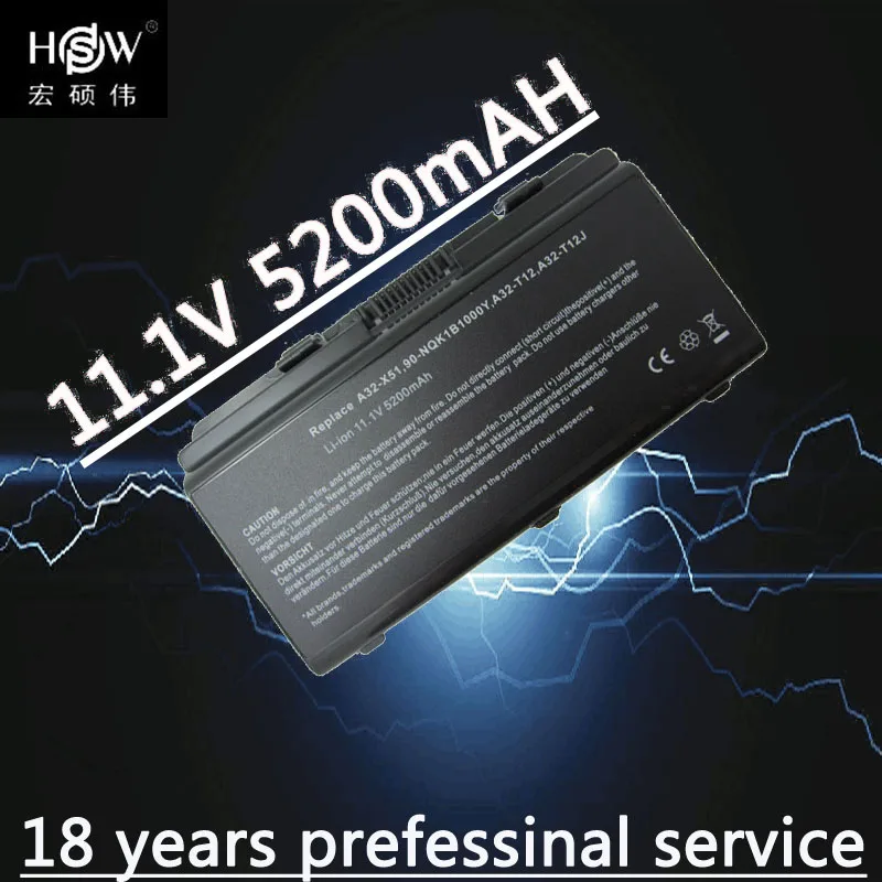 HSW батарея для Asus T12C T12Er T12Fg T12Jg T12Ug X51H X51L X51R X51RL X58 X58C X58L X58Le A31-T12 A32-T12 A32-X51 bateria akku |