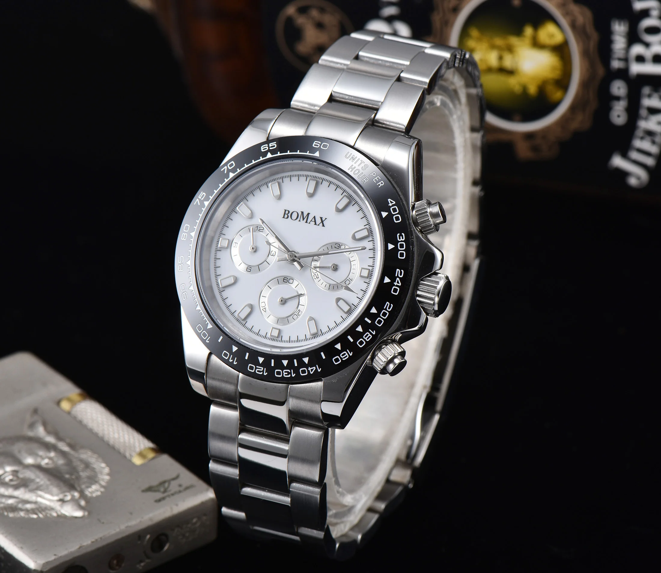 Подарок для часов 39 мм Новый чехол браслета из нержавеющей стали с сапфировым