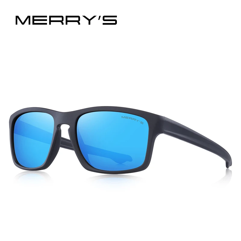C02 Blue MERRYS дизайнерские мужские классические поляризационные солнцезащитные очки, мужские спортивные очки для рыбалки, зеркальные очки Spuare, защита UV400, S3012 - Цвет линз: C02 Blue