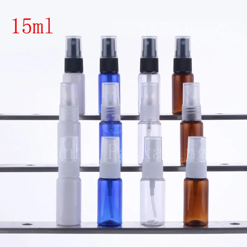 15ML x 50 Empty Small Mist Spray Plastic Bottle 15cc Perfume Refillable Cosmetic Container With Sprayer Pump  Mini Travel Size