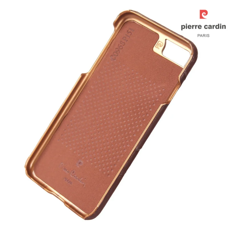 Pierre Cardin для iPhone 8 7 Чехол Винтаж Натуральная кожа отделения для карт твердая задняя крышка для iPhone 8 Plus/7 Plus чехол для телефона s Funda
