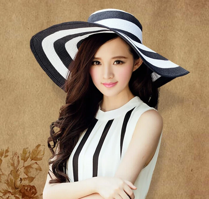 2018 новая Брендовая женская соломенная шляпа Панама для защиты от солнца черная