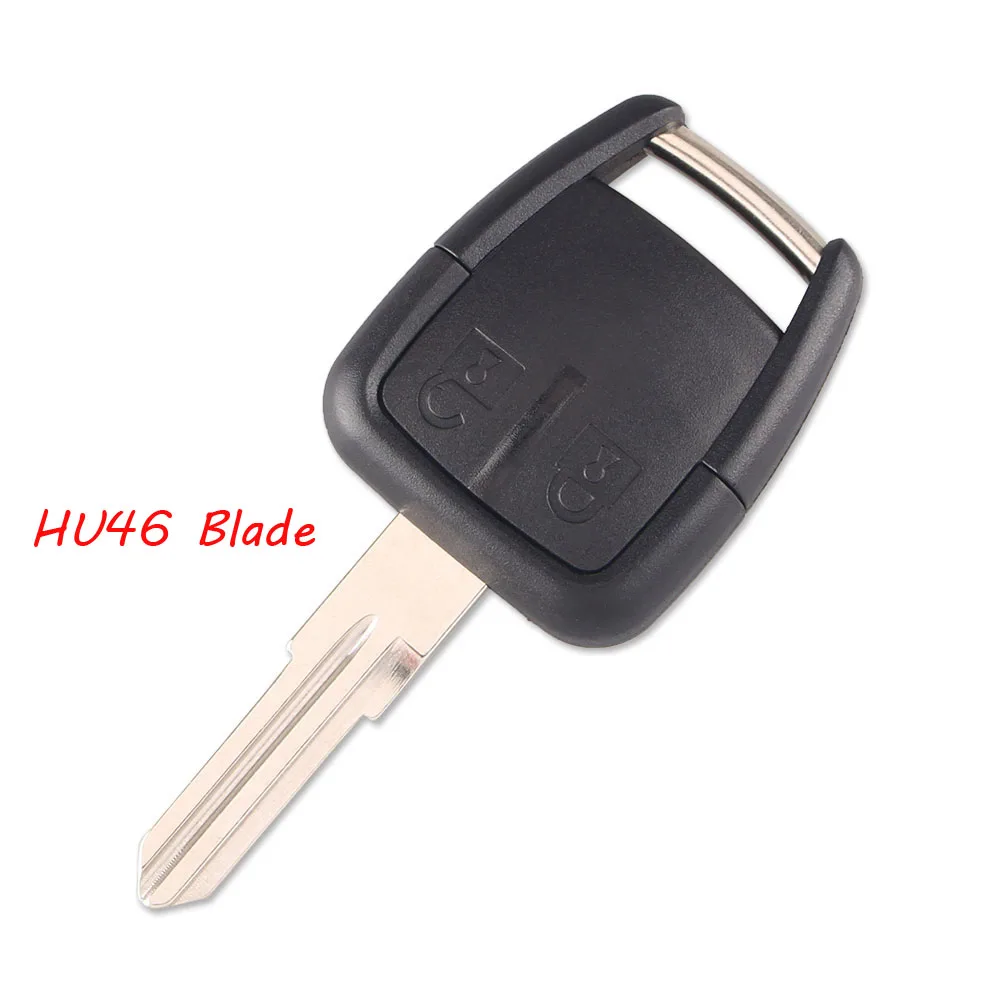 HU46 Blade KEYYOU 2 кнопки смарт-пульт дистанционного ключа автомобиля оболочки для Chevrolet с замена лезвия-ключа авто без ключа ввода чехол - Количество кнопок: HU46 Blade