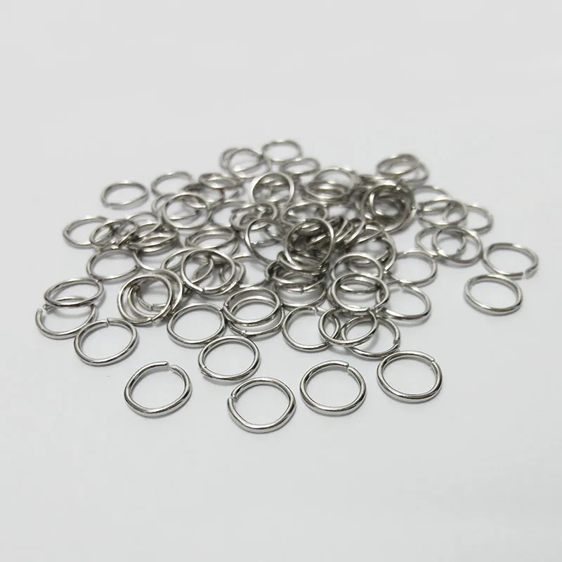 STENYA Jump Ring Сплит застежка Крюк серьги фурнитура мобильный Strarp Подвески Висячие ремесло DIY украшения металлический комплект поставки - Цвет: Rhodium 12mm