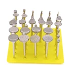 50 шт. алмазные шлифовальные заусенцы, установленные точки, вращающийся инструмент, Гравировальный абразивный инструмент для Dremel, аксессуары, стоматологические заусенцы