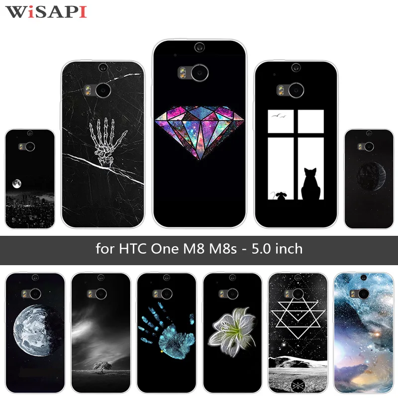 Для HTC One M8 M8S задняя крышка Мягкий ТПУ силиконовый чехол для прозрачный Чехол DIY M 8