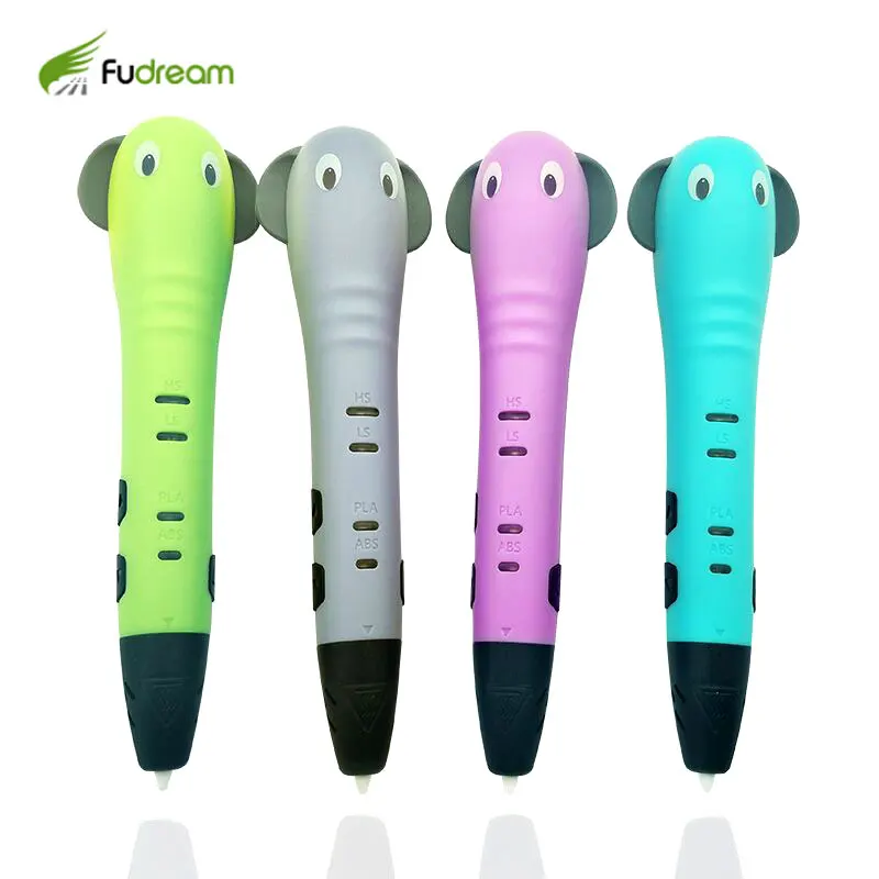 Fudream new coming P65 3d printer pen Elephant 3D with USB power charger and ABS filaments small package as gifts for kids | Компьютеры и
