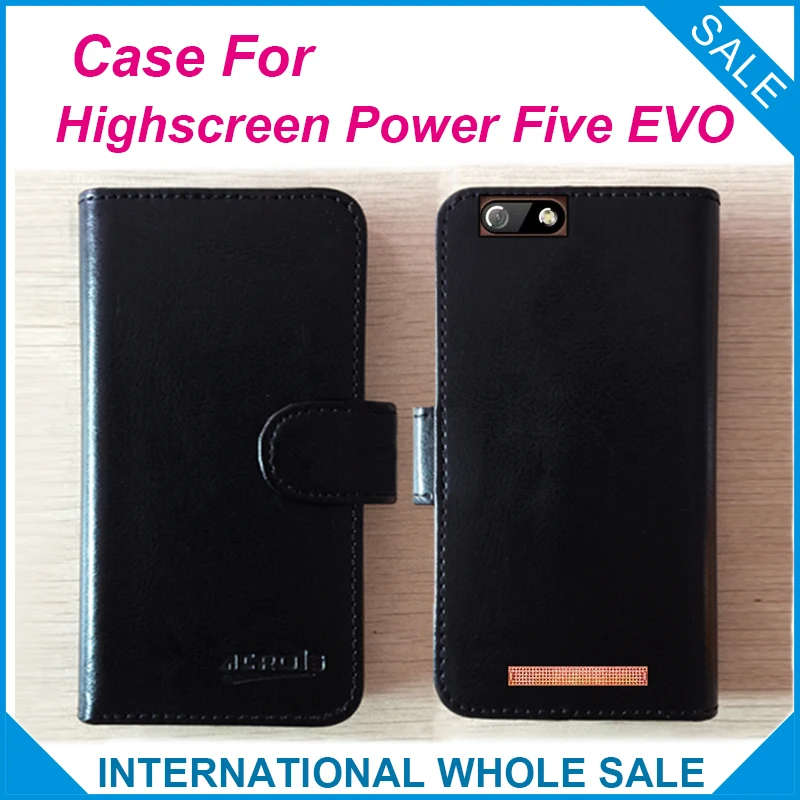 

Hot! Highscreen Power Five EVO Case, 6 Colors High Quality Leather Exclusive Case For Highscreen Power Five EVO tracking