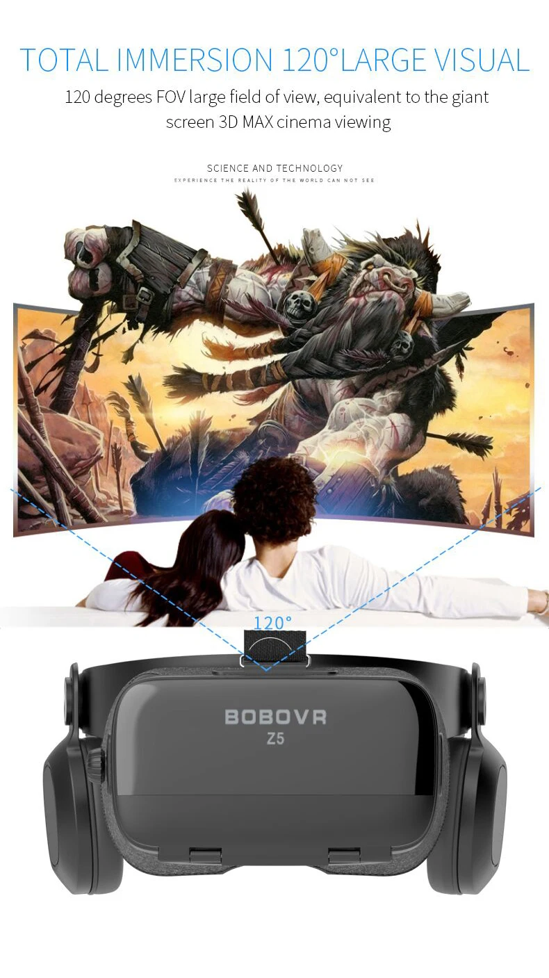 Новая глобальная версия виртуальной реальности BOBOVR Z5 гарнитура виртуальной реальности 3D очки картон для Daydream смартфонов полный посылка+ геймпад