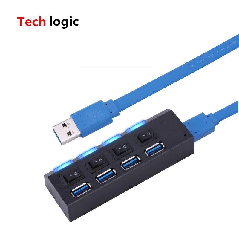 4 порта мини USB 3 0 концентратор с Separete переключатель портативный микро Супер