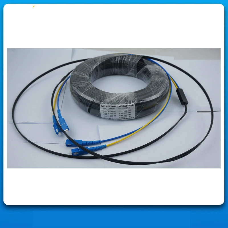 200M Outdoor FTTH Fiber Optic Drop Cable Patch Cord SC/APC to Duplex SM G657A2 LSZH 2cores GJYXCH | Мобильные телефоны и