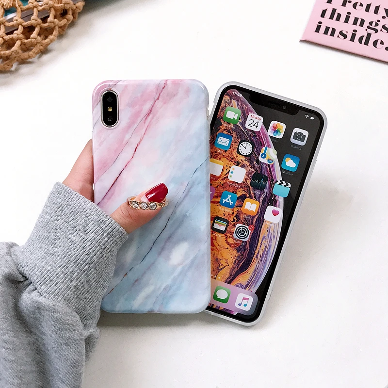 NOWAL роскошные мраморные Силиконовые мягкие чехлы для iPhone X Xr Xs Max 7 8 6 6s Plus