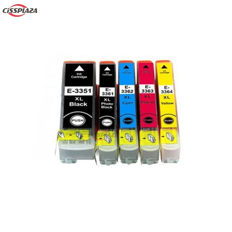 CISSPLAZA 5 видов цветов T3351 T3361 T3364 чернильный картридж совместимый для epson XP 530 540 630 635