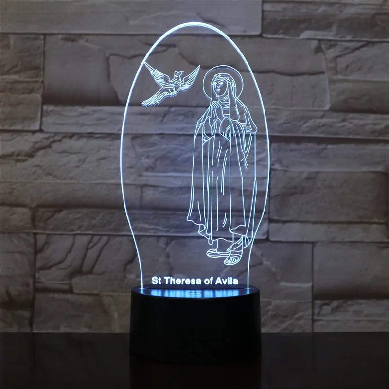 Usb 3d лампа с Иисусом учеником подарок для матери Тереза Авила Библия рассказания