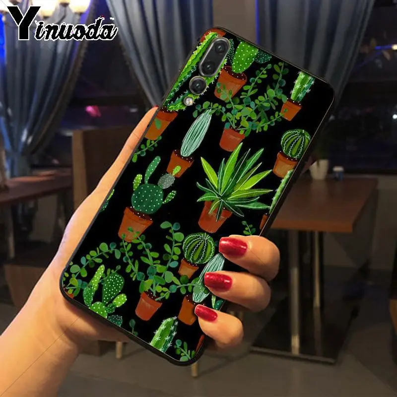 Yinuoda Зеленый Кактус завод DIY роскошный защитный чехол для телефона huawei p20 pro mate 10pro