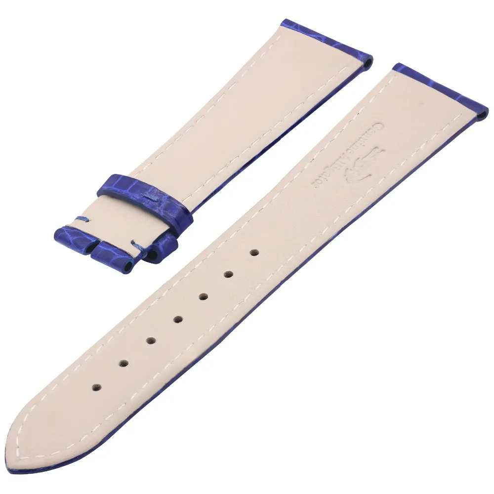 ZLIMSN Crocodile leather watch band 18mm 20mm 22mm men women luxury crocodile leather strap 15 colors optional Customizable size