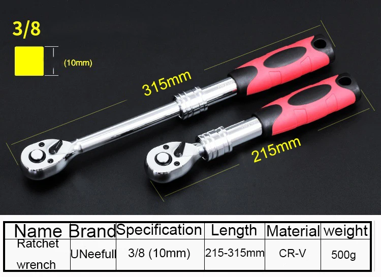 Новое поступление из 1 предмета CR V гибкий храповой ключ 1/4 &quot3/8&quot 1/2 &quotгнездовая