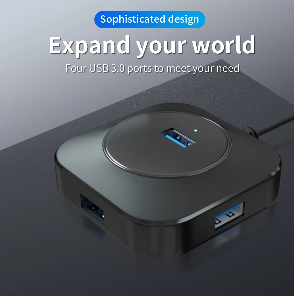 Концентратор usb 3 0 с 4 портами концентратор кабелем type-c usb-кабеля 20 см для xiaomi huawei