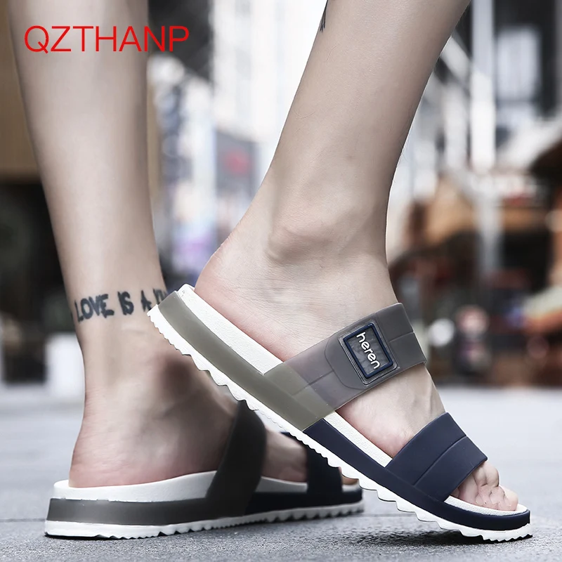 Дышащие мужские тапочки; Zapatos Para Hombre; летние мужские тапочки на плоской подошве; Мужская обувь; мужские сандалии на плоской подошве; Вьетнамки с открытым носком