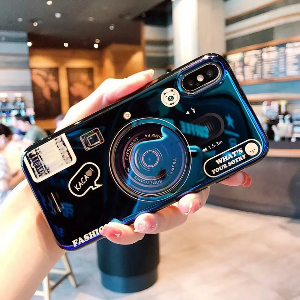 3D стандарт Blu-Ray Камера мягкий роскошный из ТПУ чехол для iPhone 7 8 X XS XR печатных IMD MAX