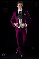 classic slim groomsmen peak lapel groom tuxedos men suits weddingprom best man blazer jacketpantstievest a283
