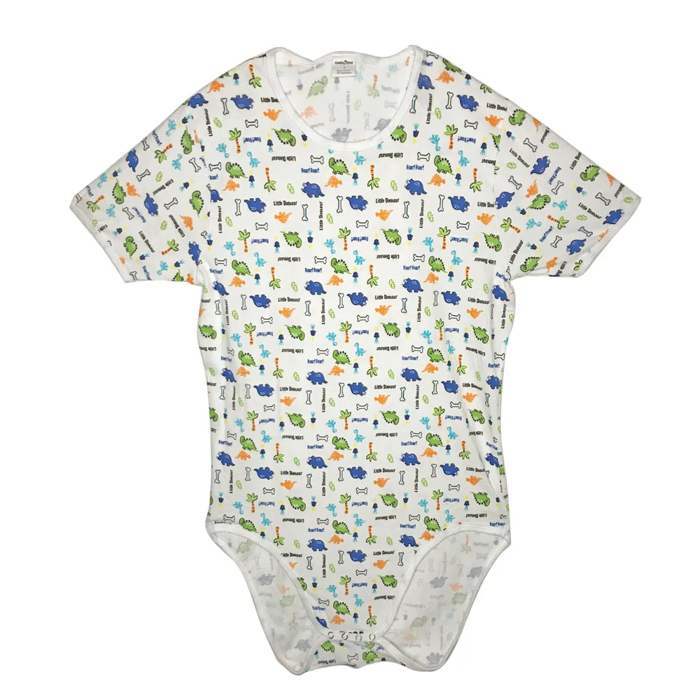 Чумовой облегающий боди динозавр узор ABDL Onesie пеленки любовник для взрослых