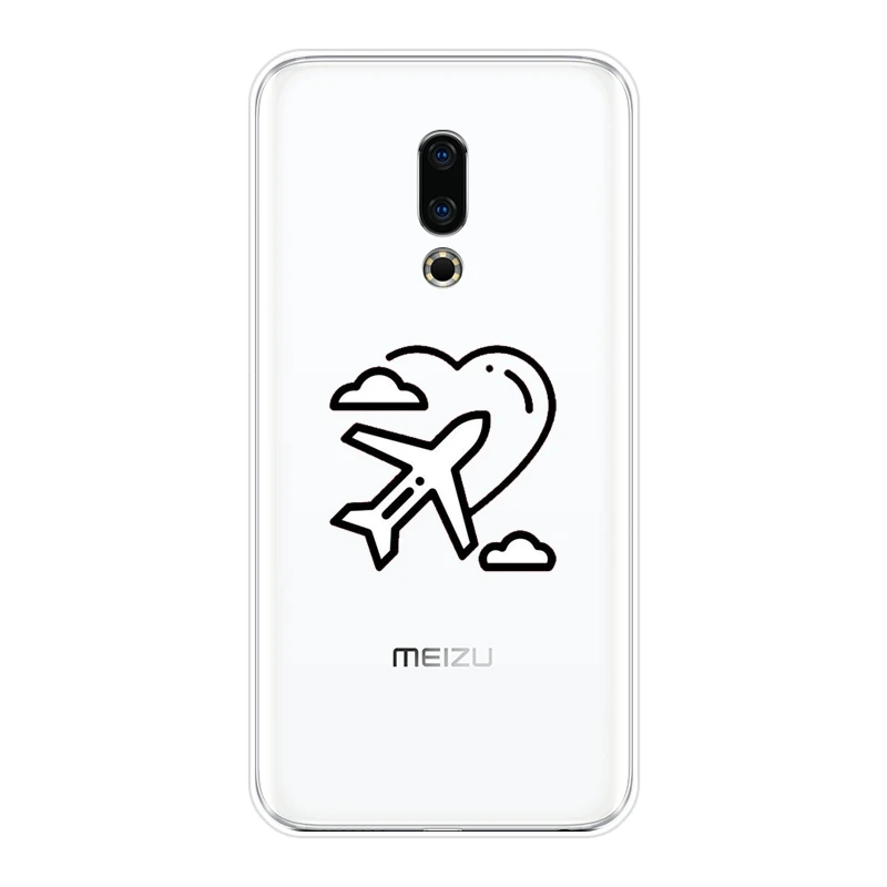 Чехол для телефона Meizu Pro 6 7 Plus U10 U20 мягкий силиконовый чехол на заднюю панель 16x15