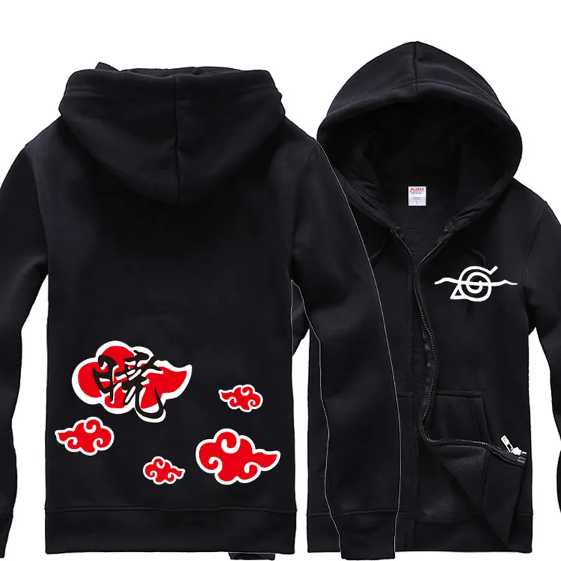 Мужские толстовки Hokage Akatsuki флисовая толстовка с капюшоном рисунком красных